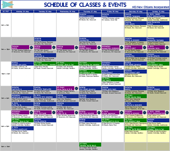 nci-class-event-schedule